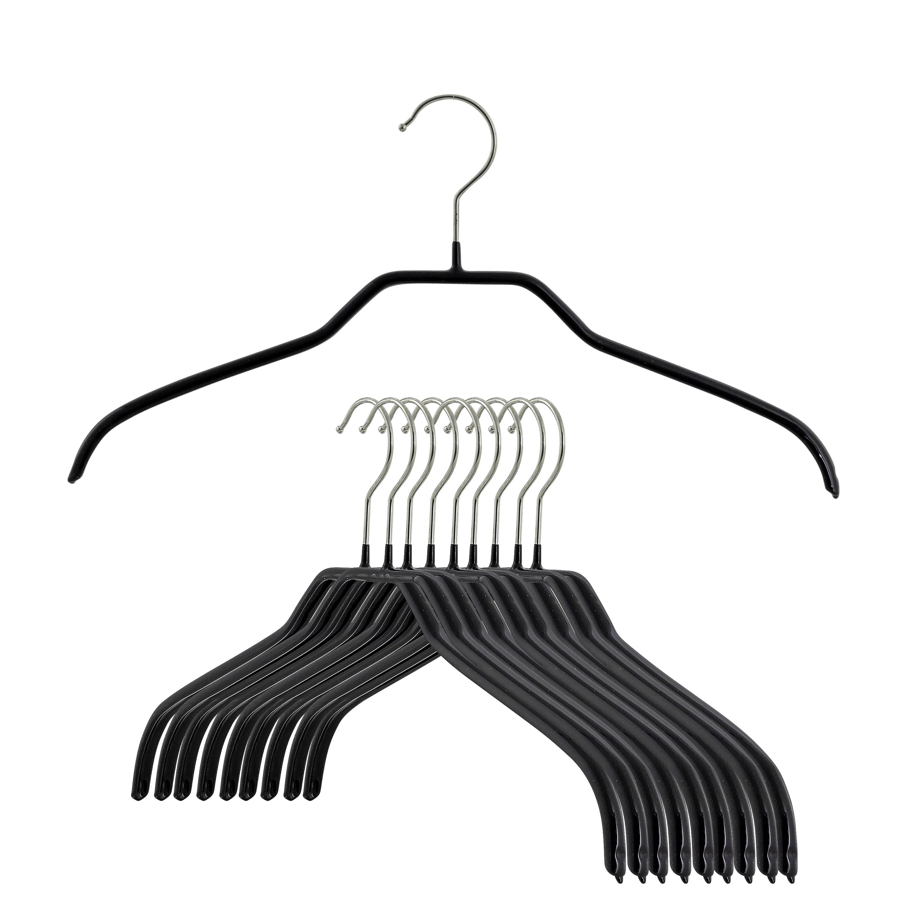 Mawa by Reston Lloyd Silhouette Series Non-Slip Space Saving Hanger with Pant Bar/Skirt Hook, Style 41/FRS, Set of 5, Copper