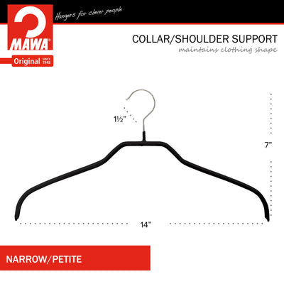 Silhouette Shirt Hanger, Narrow Version, 36-F, Black