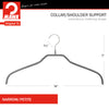 Silhouette Shirt Hanger, Narrow Version, 36-F, Silver
