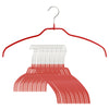 Silhouette Space-Saving Shirt Hanger, Narrow, 36-FT, Red
