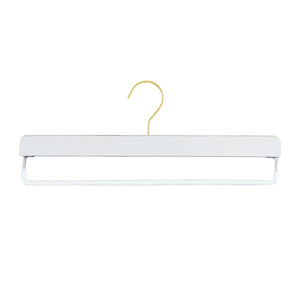 Metropolis Series - Beech Wood Pant Hanger, Model Trend 40GT, White/Gold
