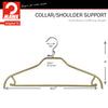 Silhouette Shirt Hanger with Bar & Hook, 41-FRS, Gold