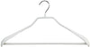 BodyForm Series- Steel Hanger Wide Shoulder Support & Pant Bar, Model 42-LS, White