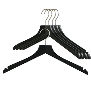 Metropolis Series, Bodyform Shirt with Shoulder Notches Hanger, Profi 45RE, Black, Silver Hook