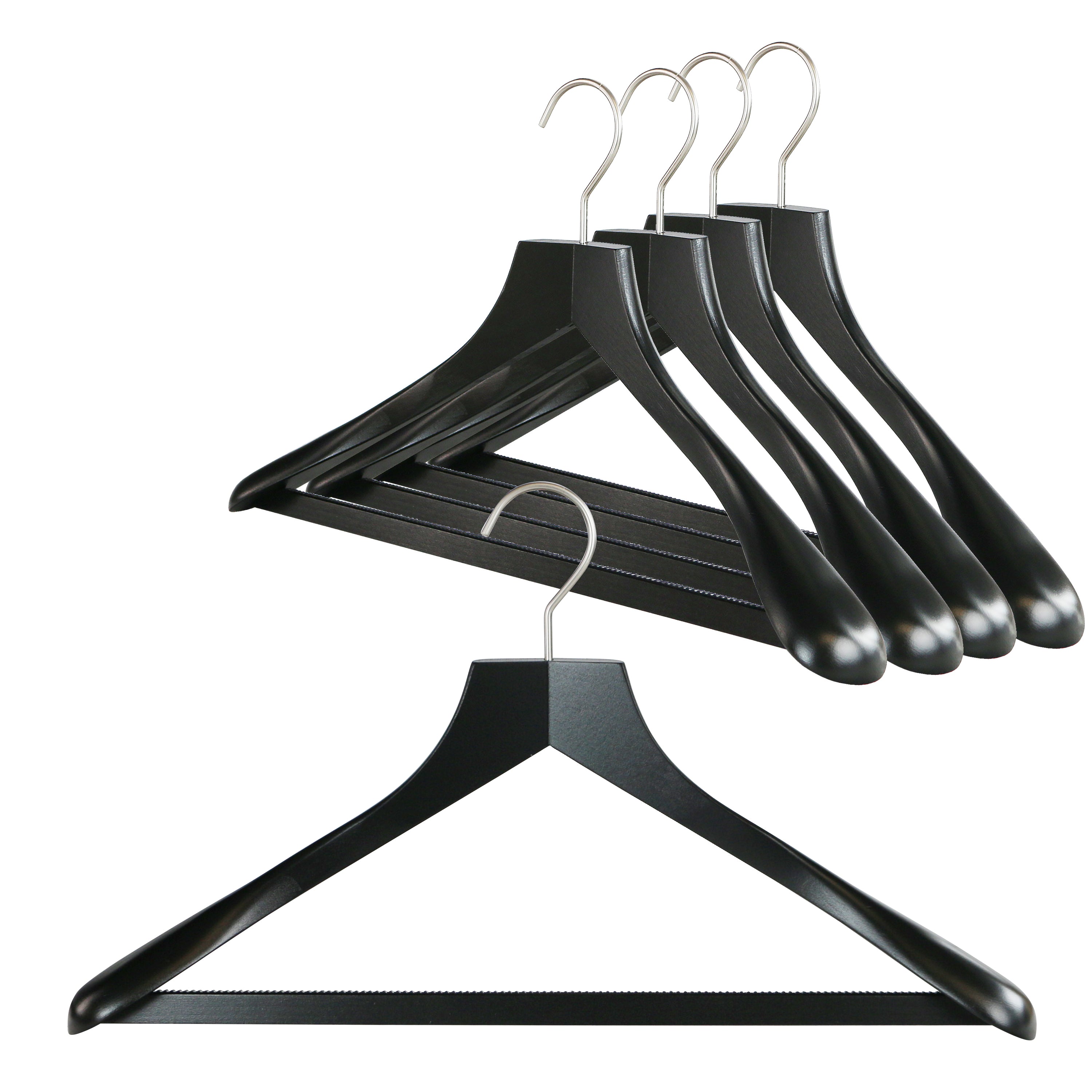Metropolis Series, Bodyform Wide Shoulder Coat Hanger with Pant Bar, P