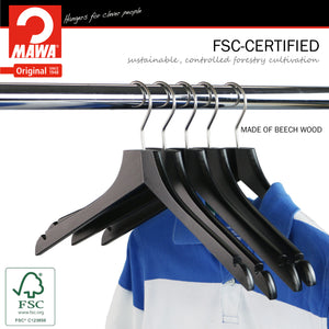 Metropolis Series, Bodyform Shirt with Shoulder Notches Hanger, Profi 45RE, Black, Silver Hook