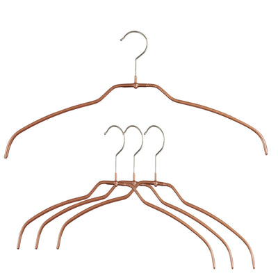 Silhouette Space-Saving Shirt Hanger, Narrow, 36FT, Copper