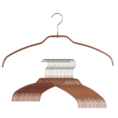 Silhouette Space-Saving Shirt Hanger, Narrow, 36FT, Copper