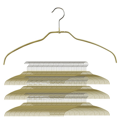 Silhouette Space-Saving Shirt Hanger, Narrow, 36FT, Gold