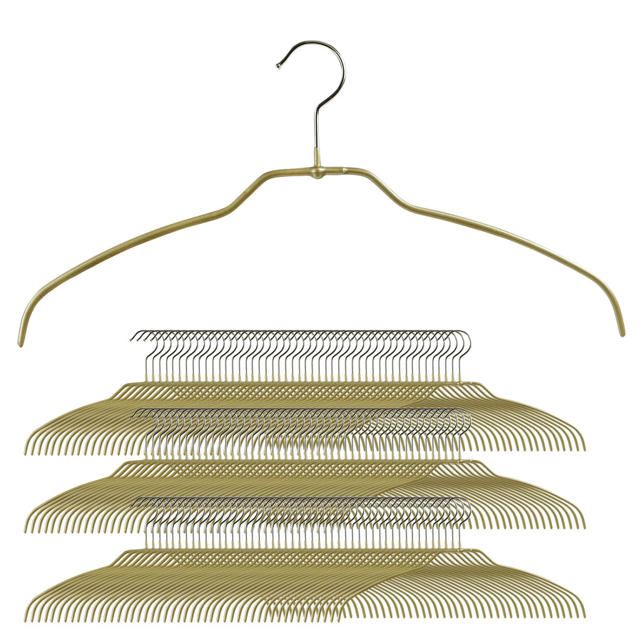 Silhouette Space-Saving Shirt Hanger, Narrow, 36FT, Gold