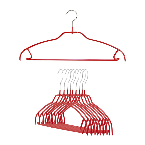 Silhouette Space-Saving Shirt with Pant Bar & Skirt Hooks, 42FTU, Red
