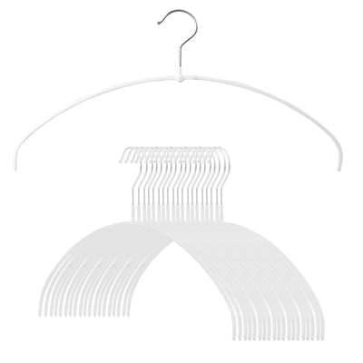 Euro Space-Saving Shirt & Dress Hanger, Narrow, 36-PT, White