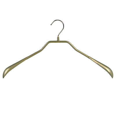 BodyForm Series- Steel Coated Hanger, Wide Shoulder Support, Model 42L, Gold