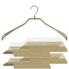 BodyForm Series- Steel Coated Hanger, Wide Shoulder Support, Model 42L, Gold