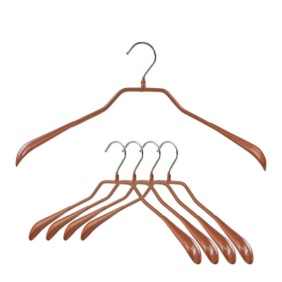 BodyForm Series- Steel Coated Hanger, Shoulder Support, Narrow, Model 38L, Copper