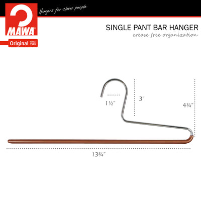 Mawa hangers measure 13.75 inch wide by 4.75 inch high