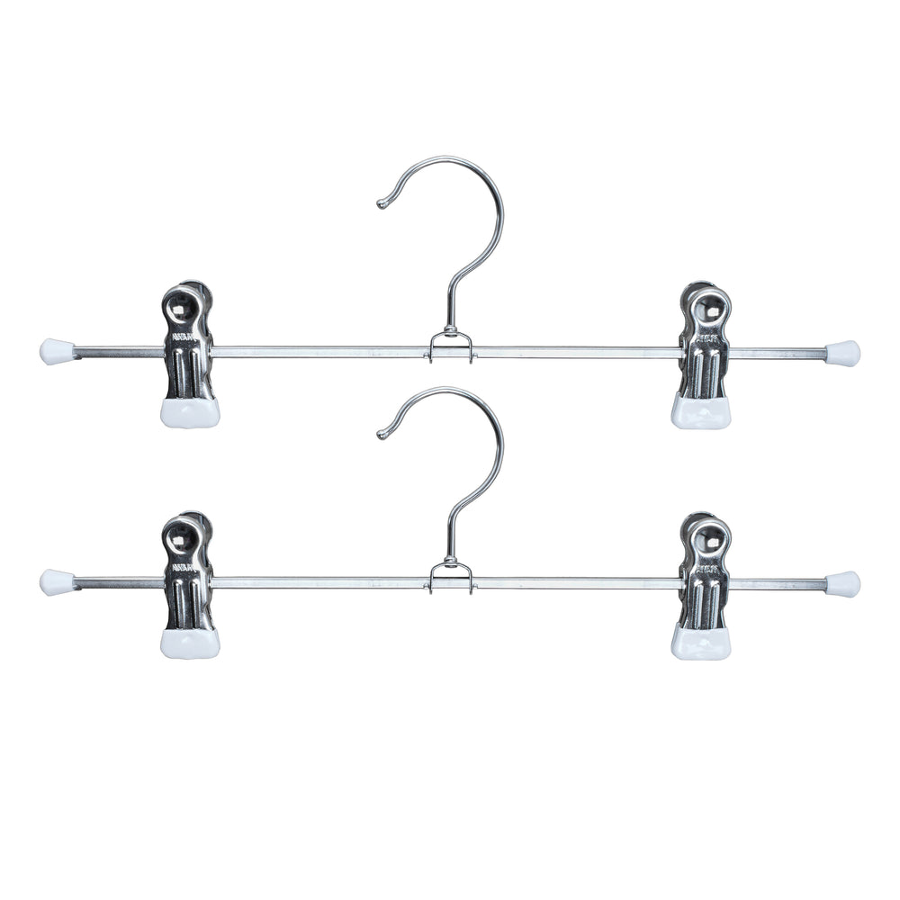 Pant, Skirt Hanger with Grip Coated Clips, K30D, White