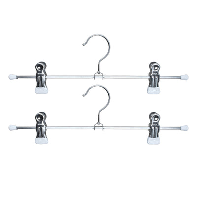 Pant, Skirt Hanger with Grip Coated Clips, K30-D, White