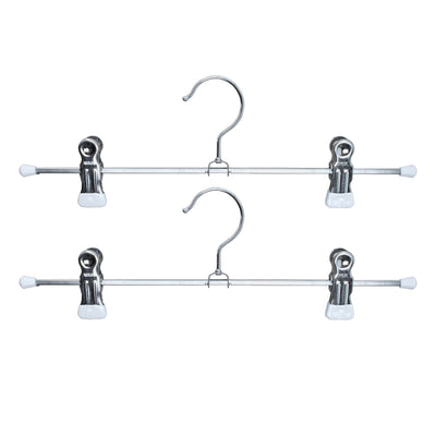 Pant, Skirt Hanger with Grip Coated Clips, K30D, White