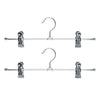 Pant, Skirt Hanger with Grip Coated Clips, K-30-D, Silver