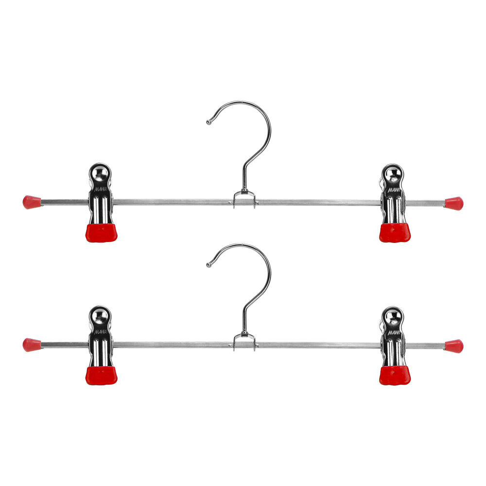 Pant, Skirt Hanger with Grip Coated Clips, K30D, New Red