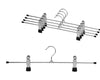 Pant & Skirt Hanger with Grip Coated Extra Large Clips, K40DG, Black
