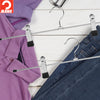 Pant & Skirt Hanger with Grip Coated Extra Large Clips, K40DG, Black