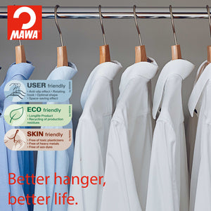 Metropolis Series, Bodyform Shirt Hanger with Pant Bar, Natural