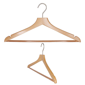 Metropolis Series, Bodyform Shirt Hanger with Pant Bar, Natural