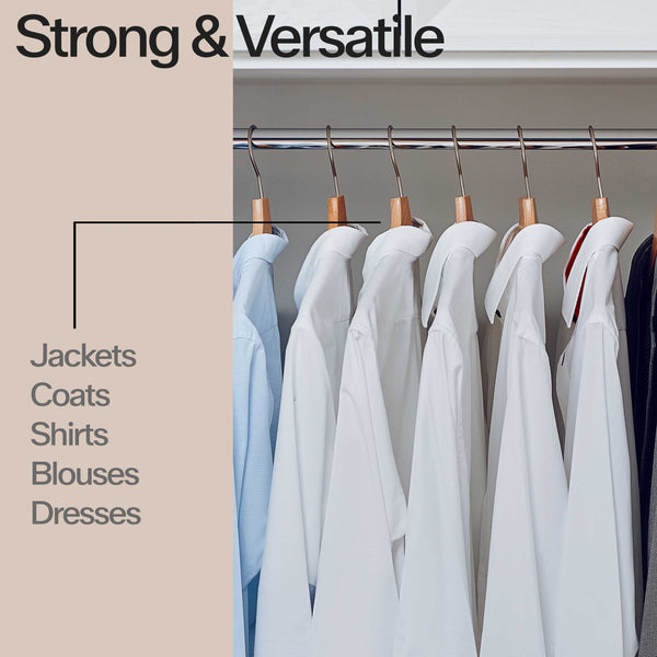 Metropolis Series, Bodyform Shirt Hanger with Pant Bar, Natural