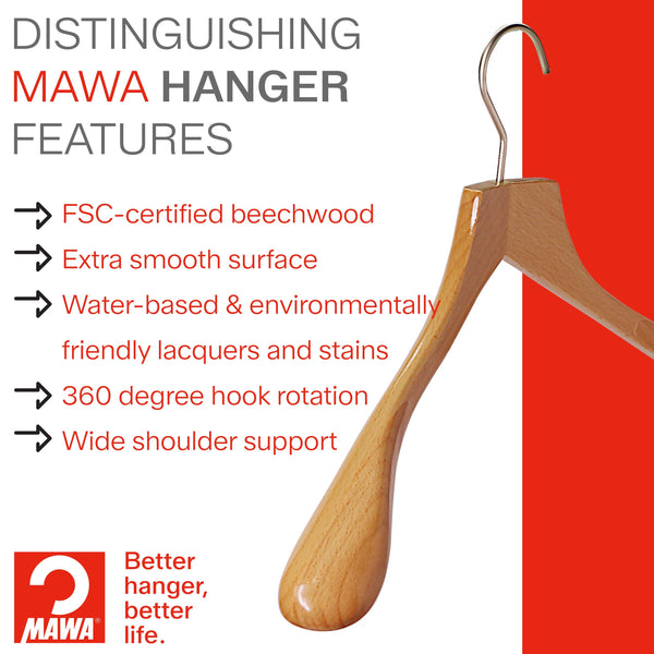 Metropolis Series, Bodyform Shirt Hanger, Wide Shoulder Support, Natural