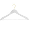 Metropolis Series - Beech Wooden Hanger/Bodyform Hanger with Pant Bar, Model 45/RSF, White