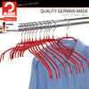 Silhouette Space-Saving Shirt Hanger, Narrow, 36-FT, Red
