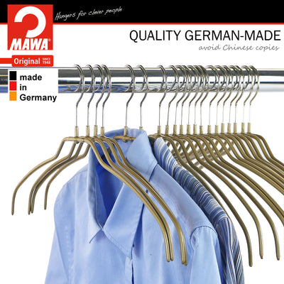 Silhouette Space-Saving Shirt Hanger, Narrow, 36FT, Gold