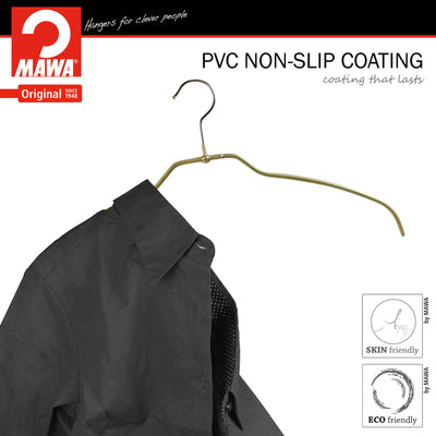 Silhouette Space-Saving Shirt Hanger, Narrow, 36FT, Gold