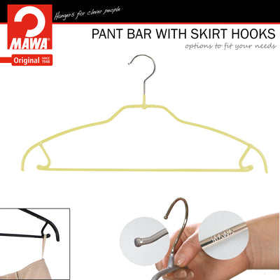 Silhouette Space-Saving Shirt with Pant Bar & Skirt Hooks, 42-FTU, Yellow