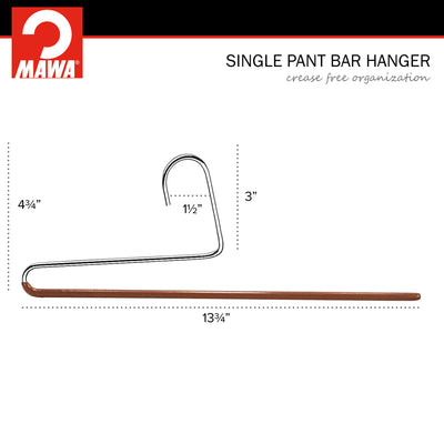 Pant Hanger with Grip Coating, Reverse Hook, KH35U, Copper