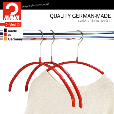 Euro Shirt, Sweater, Non-Slip Steel Clothing Hanger, Wide Version, Model 46-P, Red