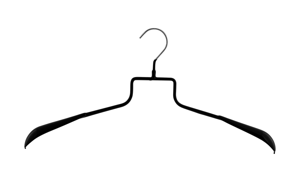 HE/SHE Series Shirt Hanger With Wide Shoulders, Black