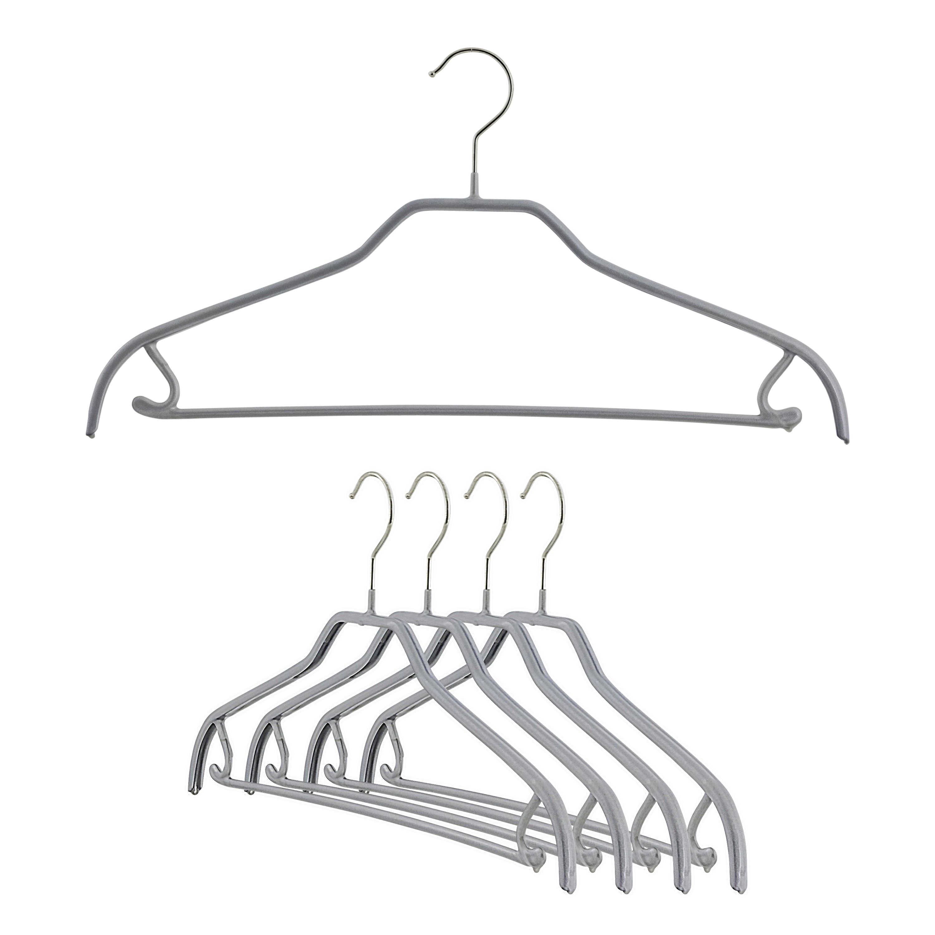 Silhouette Shirt Hanger with Bar & Hook, 41-FRS, White – mawa