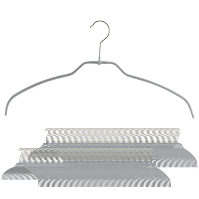 Silhouette Space-Saving Shirt Hanger, 42-FT, Silver