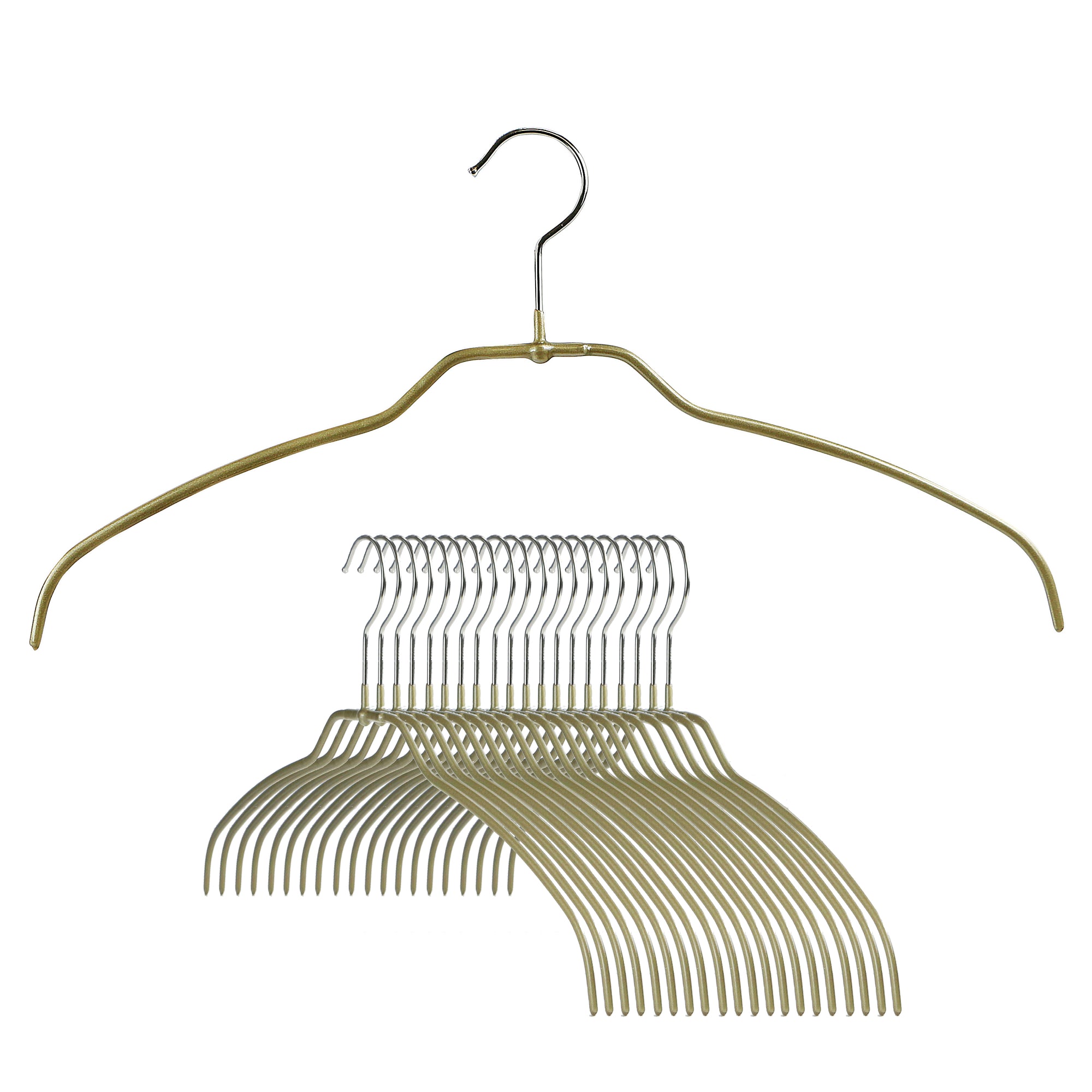 Silhouette Space-Saving Shirt Hanger, 42-FT, Gold –