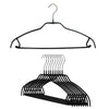 Silhouette Space-Saving Shirt with Pant Bar & Skirt Hooks, 42-FTU, Black