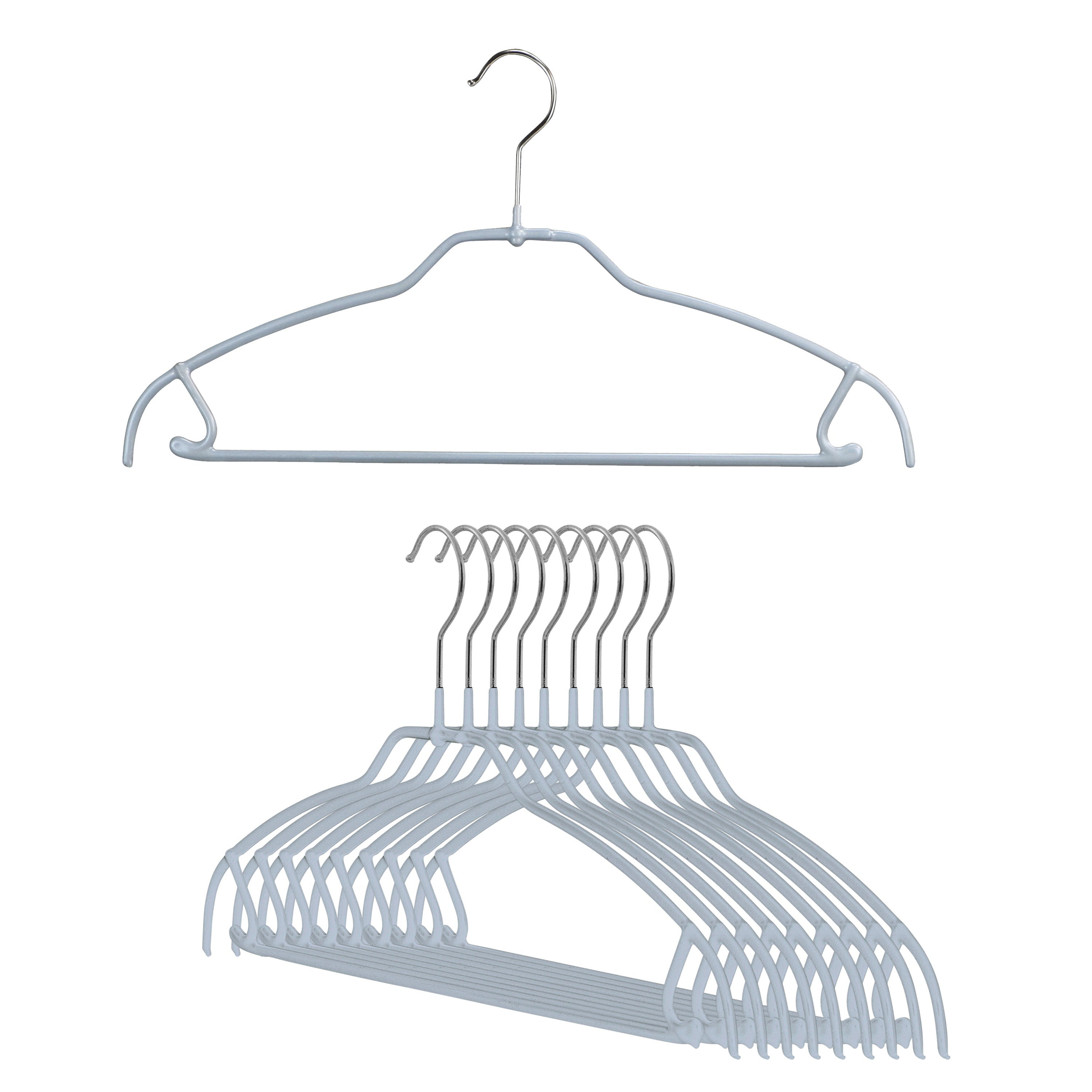  Mawa Reston Lloyd Silhouette Ultra-Thin Series, Non-Slip Space  Saving Shirt Hanger, Style 42/FT, Pack of 24, White, 24 Piece : Home &  Kitchen