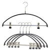 Euro Shirt, Sweater Hanger with Adjustable Grip on Clips, 40-KP, Black