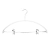 Euro Series- Steel Coated Hanger with Adjustable Clips, Model 40-PK, White