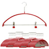 Euro Shirt, Sweater Hanger with Adjustable Grip on Clips, 40-KP, New Red
