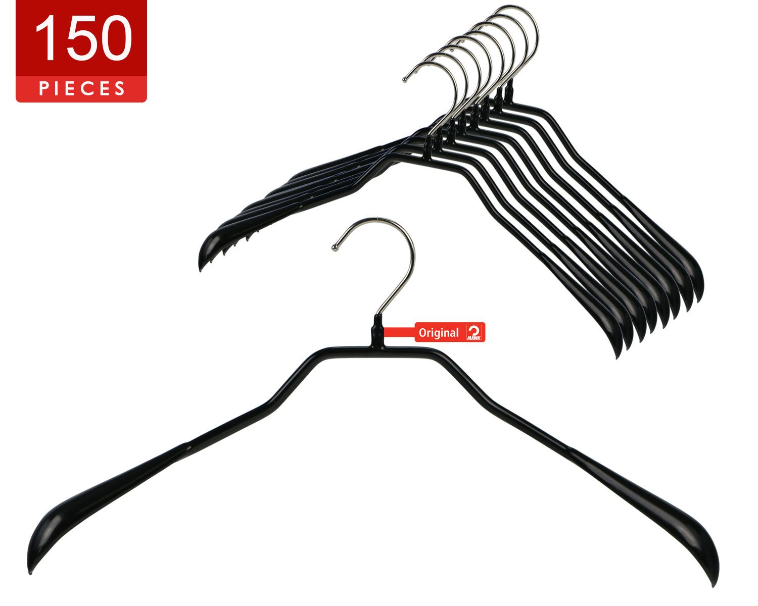 BodyForm Series- Steel Coated Hanger, Wide Shoulder Support, Model