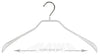 BodyForm Series- Steel Coated Hanger, Wide Shoulder Support, Wide Width, Model 46-L, White