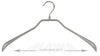 BodyForm Series- Steel Coated Hanger, Wide Shoulder Support, Wide Width, Model 46-L, Silver
